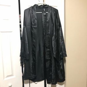 Black Satin Robe